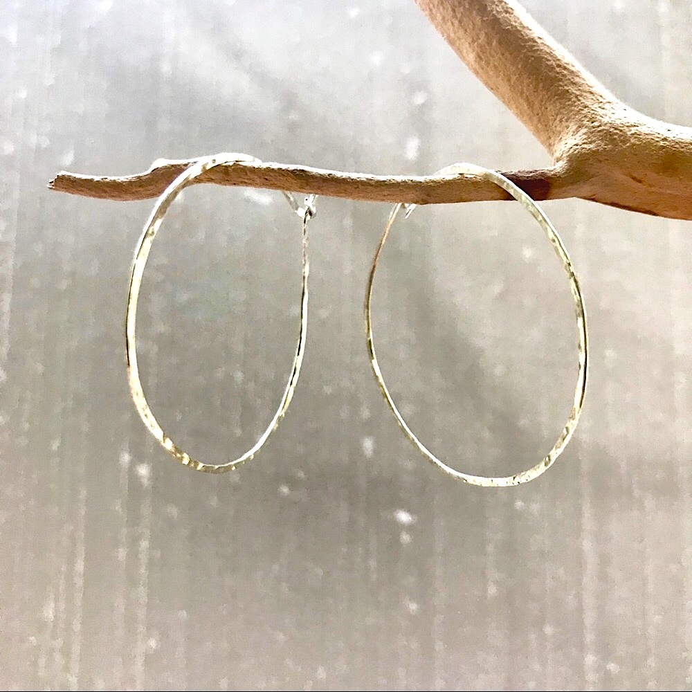 Sterling Silver Artisan Made Hoop Earrings